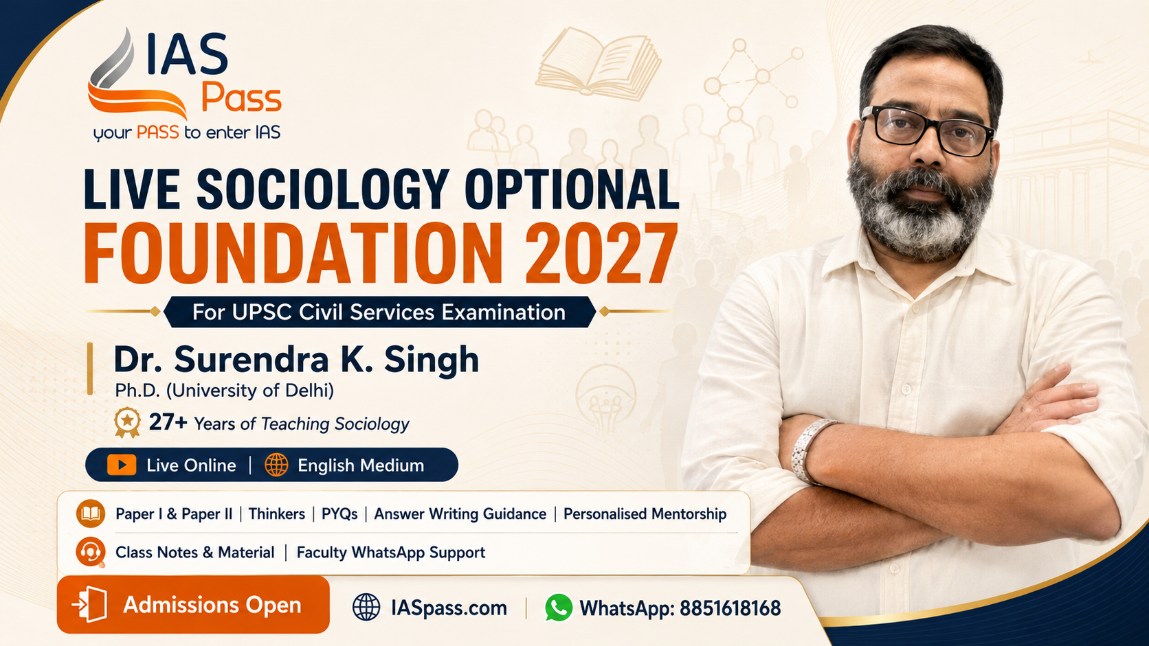 Sociology Optional Foundation 2027 | UPSC CSE | Dr. Surendra K. Singh